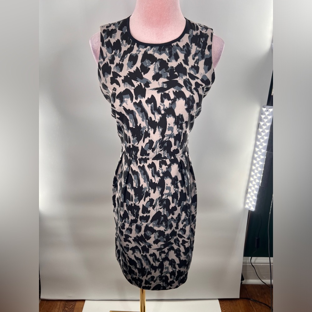 EUC Loft Animal Print Sheath Dress - Picture 9 of 11